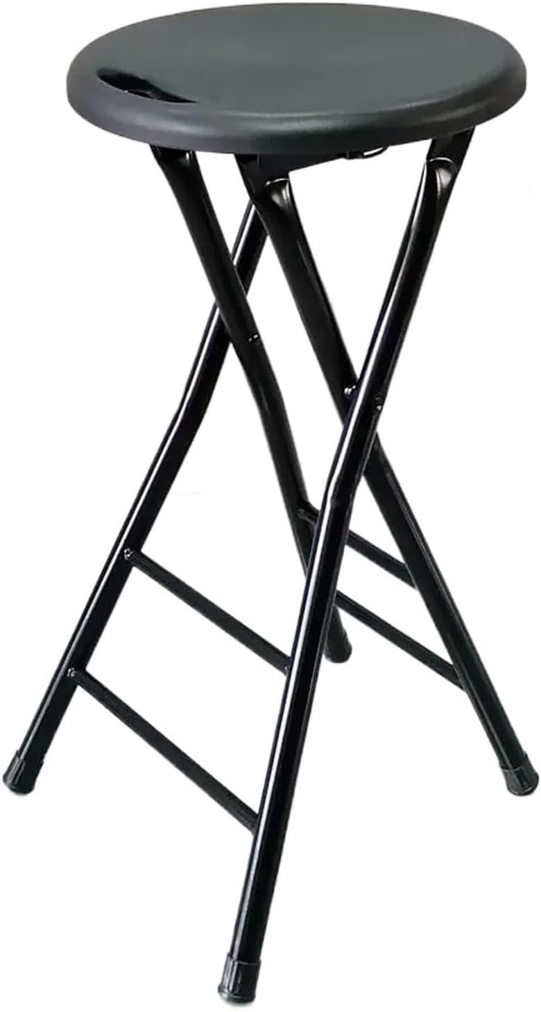 24/28inch Plastic Folding Bar Portable Outdoor High with HandlesAdult Foldable Counter Height Kitchen Chair for IndoorGarden(White,28inch/70cm) (White 28inch/70cm)