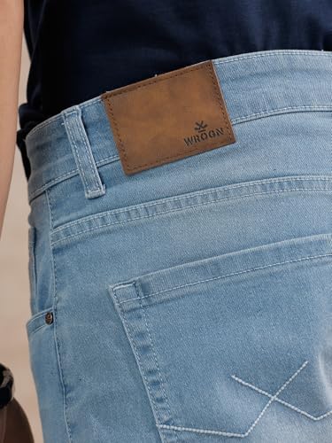 Image of WROGN Men's Cotton Stretch Jeans | Mid Rise | Slim Fit