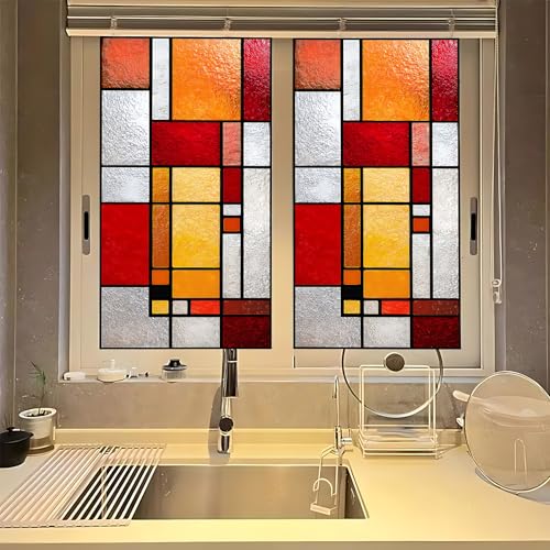 Vinilo para Ventanas Estilo Vidrio Colorido 17.5x39.4 in miniatura 7