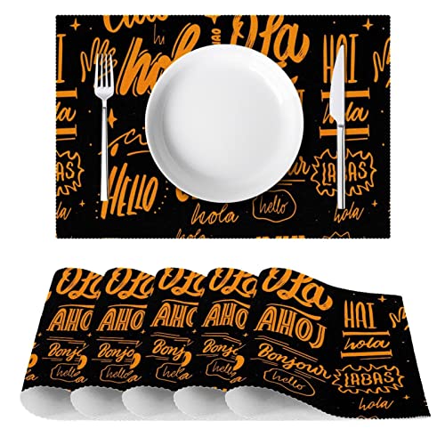 Sets de table design Hello multilingue pour animer vos dîners en famille