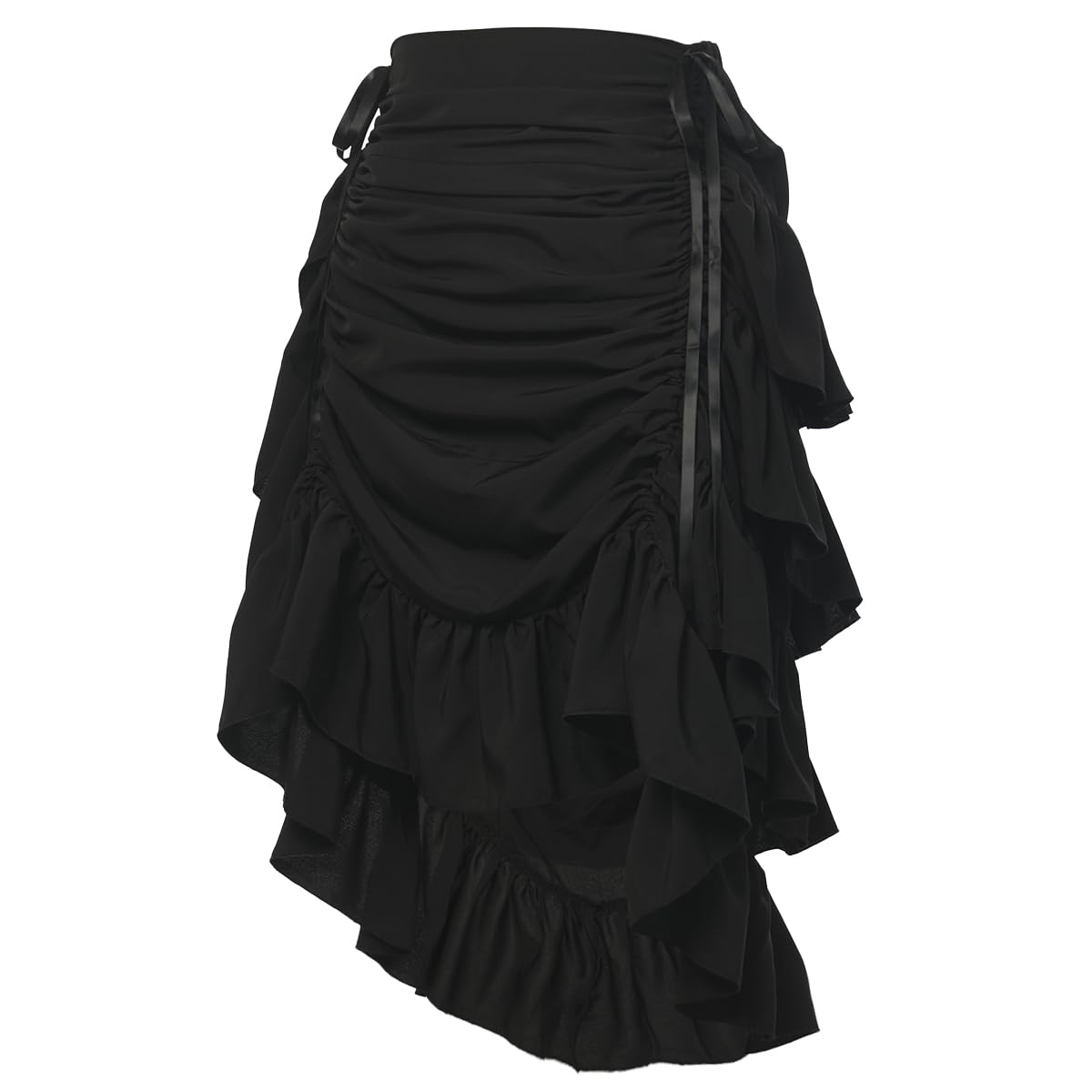 GRACEART Women's Victorian Steampunk Skirt Pirate Costume Burlesque: Large Polyester (Black)