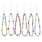 【Suitable Size】There sind 6 arten von telefon charme. Jeder perlen telefon kette umfang ist 11,8 zoll. Jedes telefon lanyard ist einzigartige, leichte abweichungen in perlen und farben sind normal. Aufgrund manuelle messung, bitte erlauben eine 1-2 cm unterschied