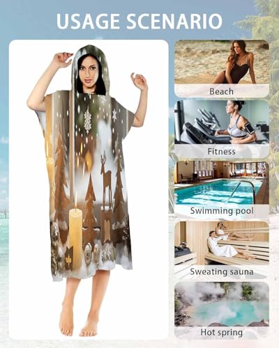 Robe poncho de plage microfibre pour se changer sur le sable sans encombre - 5