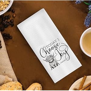 Highland Cattle Kitchen Towels Christ Kitchen Towels Funny Kitchen Towels for Women Highland Cow Gifts Hand Towels Highland Cow Decor Dish Towels Tea Towels Cow Kitchen Decor 16×24 Inch