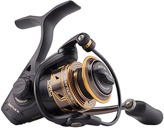 Battle Spinning Reel Kit, Size 5000, Includes Reel Cover and Spare Anodized Aluminum Spool, Right/Left Handle Position, HT-100 Front Drag System