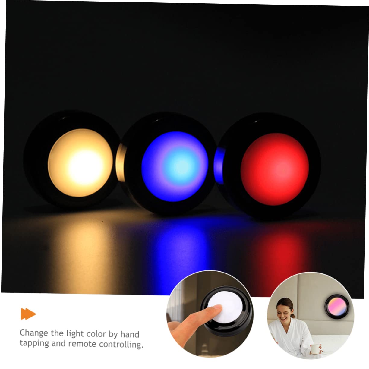 Lampka nocna do szafki LED, 6 sztuk, pilot zdalnego sterowania, nastrojowa, zasilana bateriami, łatwa instalacja, bezprzewodowa