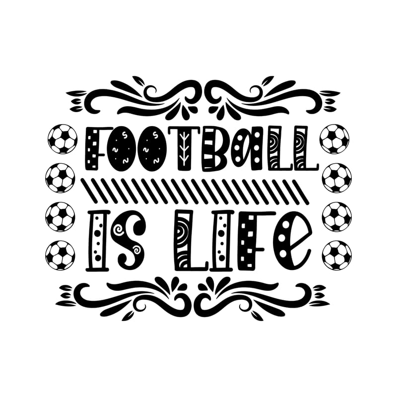 Poster Football Is Life 01 2 A2 sur toile pour décoration murale de maison