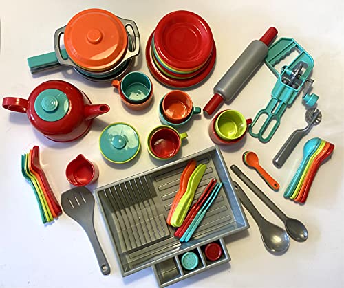 ERRO Küchenutensilien Set 71-teilig - Kaufladen Zubehör, 41004, Kinderküche, Kinder Küchenspielzeug, Spielzeugküche… – Bild 4