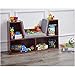 Amazon Basics Kids 4-Cube Bookcase With Reading Nook and 6 Shelves for Storage, Espresso, 11.8