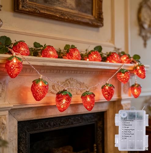 Guirlande lumineuse fraise originale à offrir pour un anniversaire ou une fête