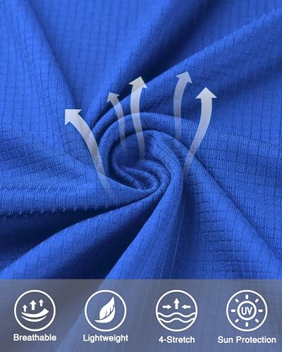 Roadbox Men's UPF 50+ Swim Rash Guard, Long Sleeve UV Sun Protection SPF Water Shirts Quick Dry for Outdoor Fishing Hiking4