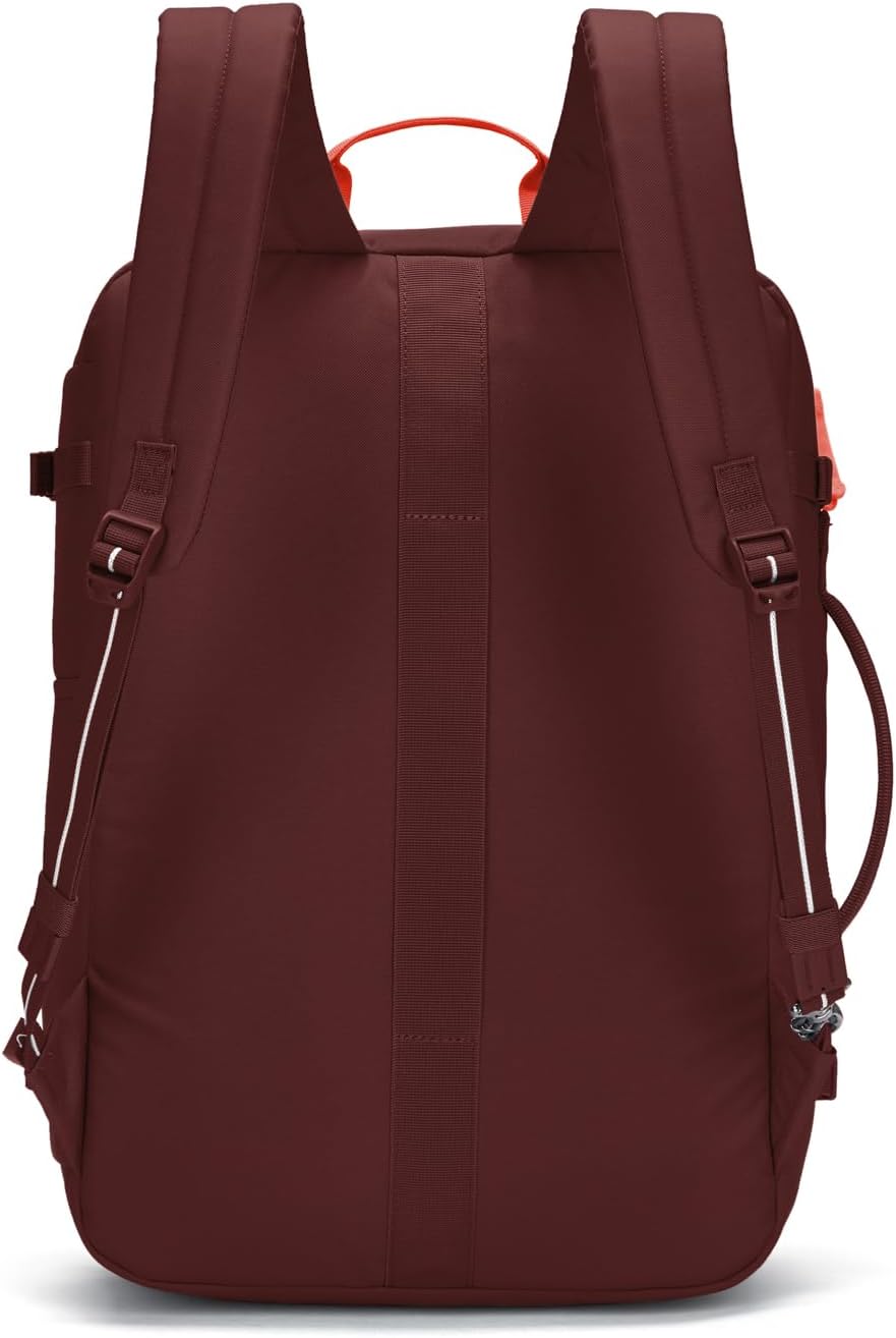 Pacsafe GO Anti Theft 34L Carry-on Backpack, Garnet Red
