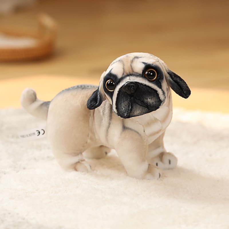 Amazon.co.jp: ぬいぐるみ パグ犬 動物 本物そっくり アニメーション