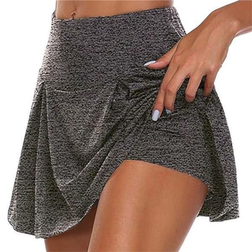 Mfhmom Gonna Tennis da Donna, Gonna Corta Sportiva Tennis con Pantaloncino, Gonna da Golf per Ciclismo, 2 in 1 Plissettata Elastica Sportiva Mini Skirt, Escursionismo, Corsa, Yoga, Golf