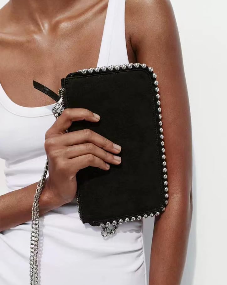 AFKOMST Kleine Clutch Purses und Wristlet Wallet für Frauen Formal Abendtasche mit Crossbody Chain Strap – Bild 4