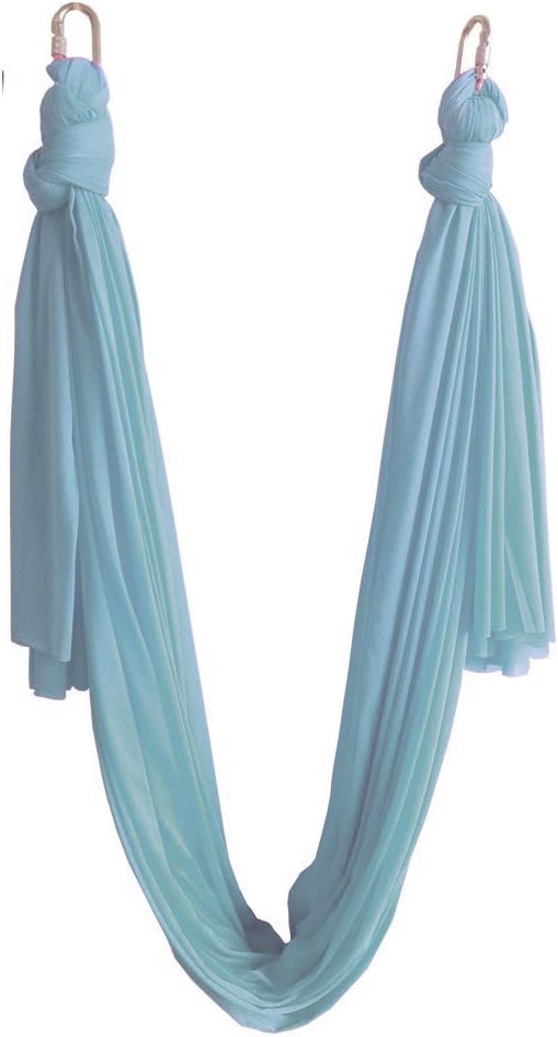 5.5yard Decompression Hammock Inversion Gravity Aerial Traction Yoga Gym Swing Hanging with Carabiners for Home & Outsides Sports to Shape Body