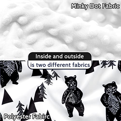 Image of Baby Carseat Cover Boys, Newborn Car seat Canopy, Minky Cozy & Warm Cover, Winter Carrier Cover with Peep Windows, Soft & Breathable, Bear Stuff