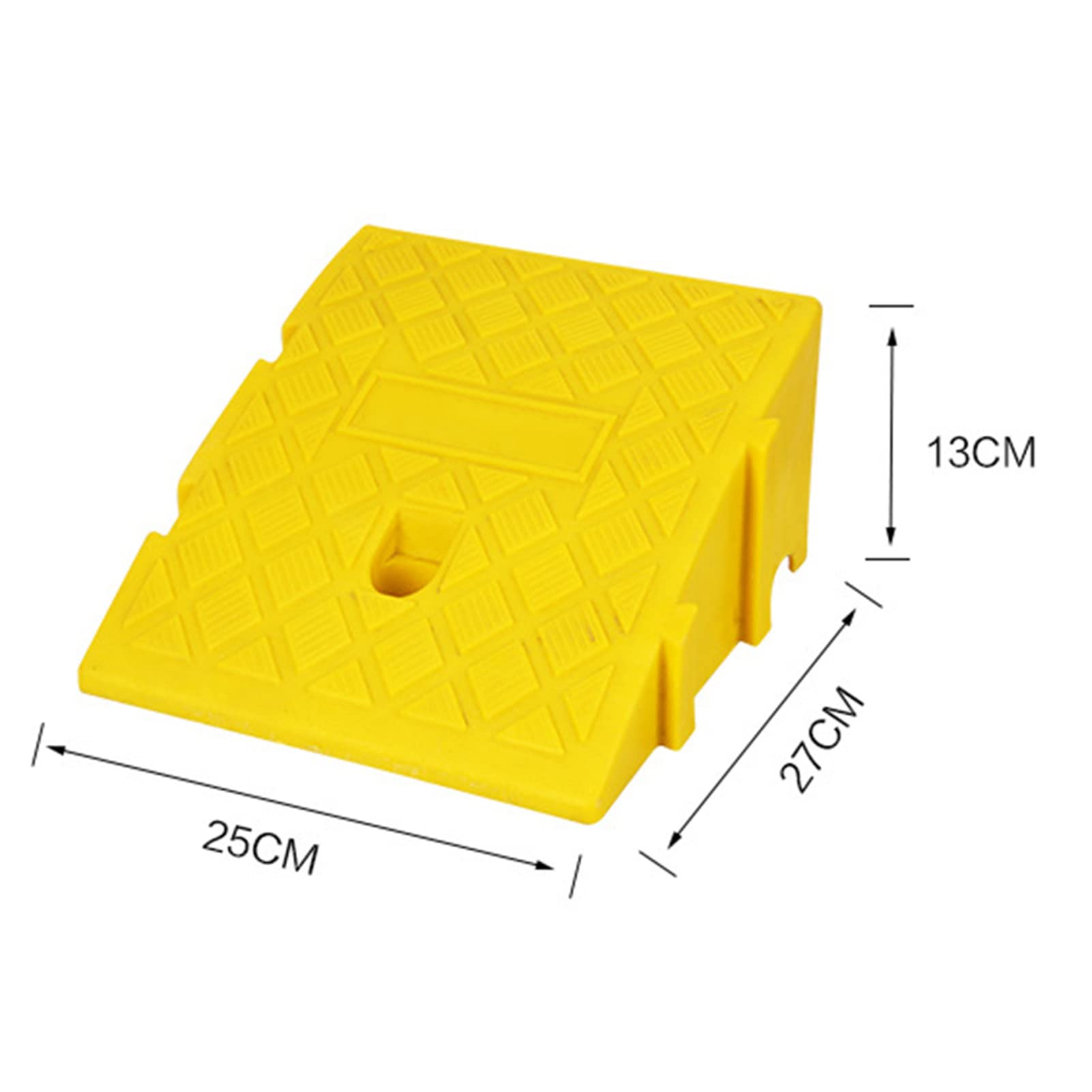 Bordsteinkanten-Rampe Aus Gummifasern, Bordsteinrampe, Gummirampen, Schwellenrampe,Tragbar Dicke Rampenmatte Wasserdicht Spleißbar,25×27×11cm/25×27×13cm
