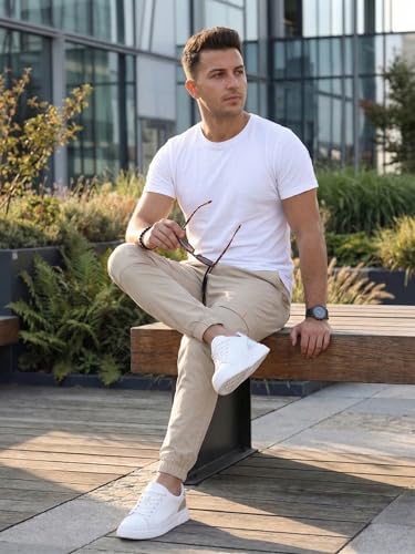 Image of ANNI Designer Men Cargo Pants Cotton Solid | Cargo Pants for Men | Mens Cargo Trouser | Multi Pocket Cargo Pant Regular Fit | Casual Stylish Bottom Wear for Mens Comfortable Clothing