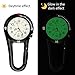 Hicarer 2 Pieces Clip on Quartz Watch Backpack Fob Belt Glow in The Dark Unisex Pocket Watch with White Dial for Doctors Nurses Outdoor Activities(Black)