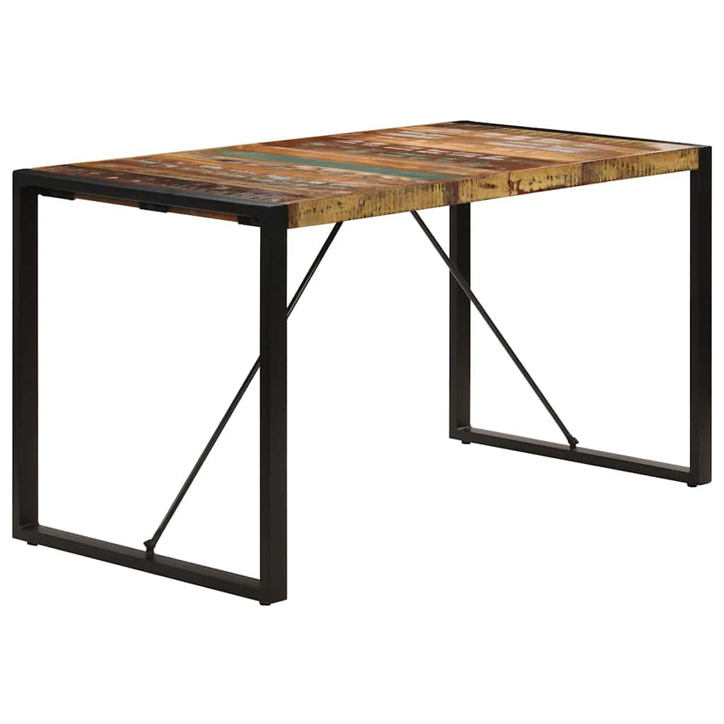 Tavolo da pranzo, 140 x 70 x 75 cm, in legno massiccio anticato