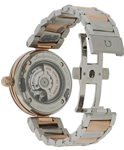 OMEGA Women's Steel Bracelet Rose Gold Case Automatic MOP Dial Analog Watch 425.20.34.20.55.0043