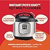 Instant Pot Duo 7-in-1 Mini Electric Pressure Cooker, Slow Rice Cooker, Steamer, Sauté, Yogurt Maker, Warmer & Sterilizer, Includes Free App with over 1900 Recipes, Stainless Steel, 3 Quart