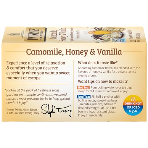 Twinings 539941-08461 Pure Camomile & Honey Herbal Tea Individually Wrapped Bags thumb #4
