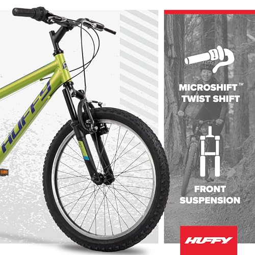 Image of Huffy Stone Mountain Bike for Men and Women, 20 inch /24 inch /26 inch, 6-Speed (20 inch) or 21-Speed, Front or Dual Suspension (Varies), Multiple Colors, Adjustable Saddle, Shimano Equipped, All-Terrain Tires