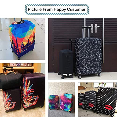 Image of Explore Land Travel Luggage Cover Suitcase Protector Fits 18-32 Inch Luggage, Carnival, M