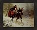 Birkebeiner - Rescue of Prince Haakon by Knud Larsen Bergslien 20x24 Birchlegs Skiing Vikings Norwegian Warriors Framed Art Print Wall Décor Picture
