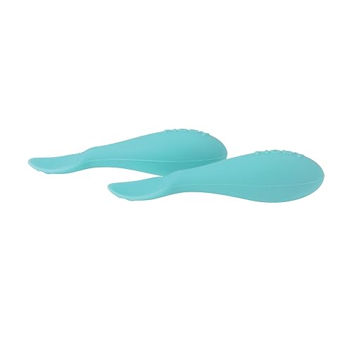 Miniatura 2 de Nuby Mini cucharas de silicona - (paquete de 2) cucharas de destete para bebés - 4+ meses - Aqua