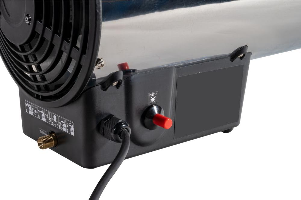 Güde 85006 GGH17 - Termoventilatore a gas, Inox, 230 V, 50 Hz, 17 kW