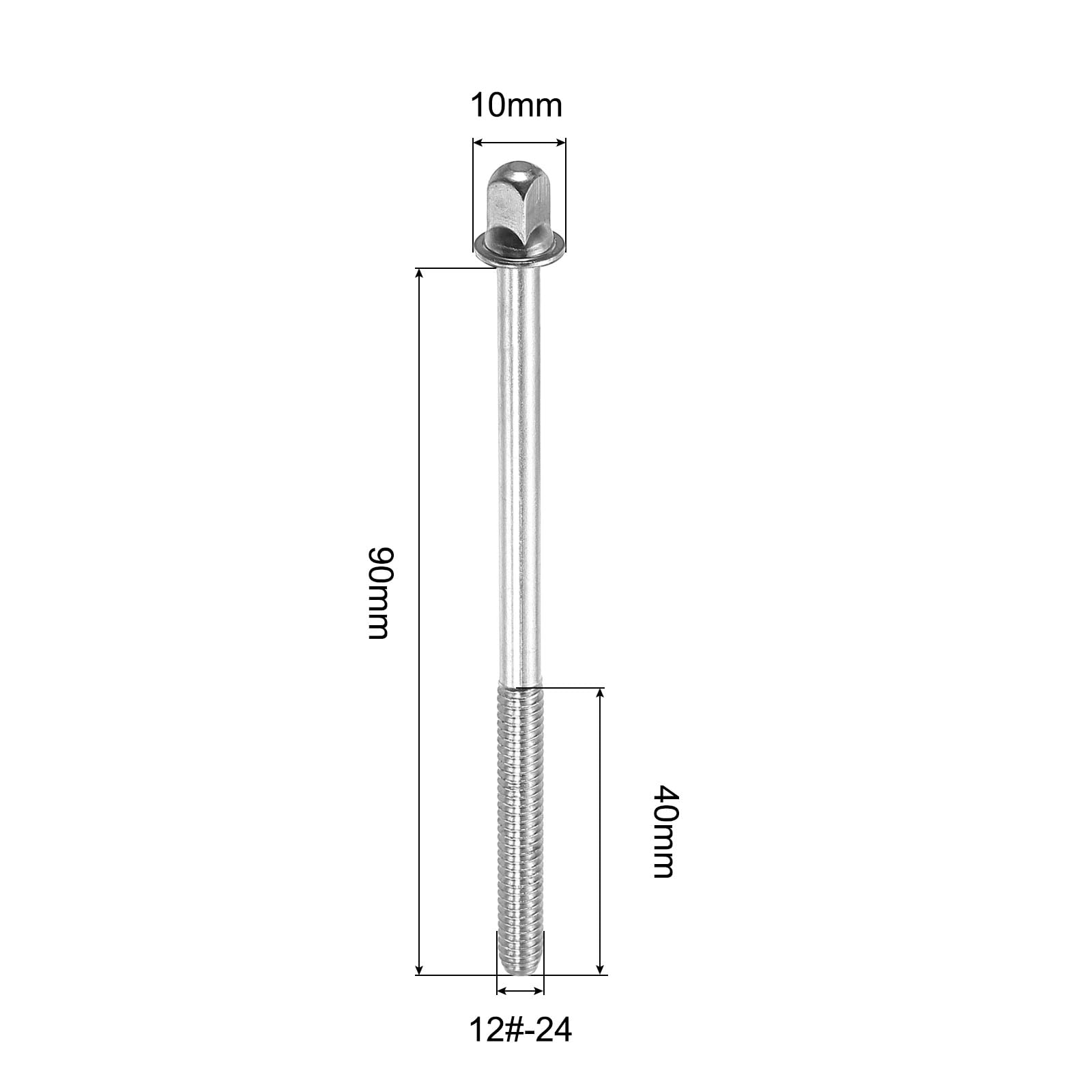 🔧 Varillas De Tensión Para Bombo – Reparación Fácil Y Resistente (M6 X 50 Mm, 2 Unidades)