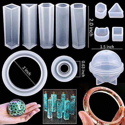 Decdeal 83 pçs/set jóias de silicone fazendo moldes artesanato fundição de diamantes pingente de mol