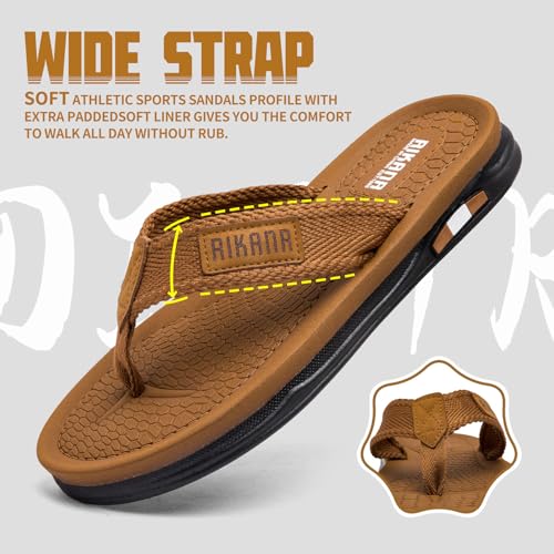 Men's Flip Flop Casual Comfortable Thong Sandals Summer Beach Lightweight Non-Slip Athletic Slide Sandals3