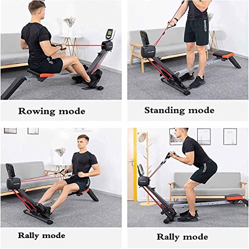 Image of Magnetic Rowing Machine Super Silent Indoor Folding LCD Display Strength Training /265 LB Weight Capacity