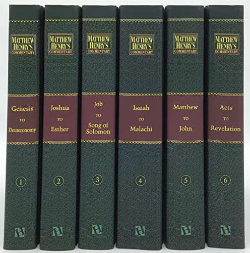 Image of Matthew Henry's Commentary on the Whole Bible, Complete 6-Volume Set: Complete and Unabridged: New Modern Edition