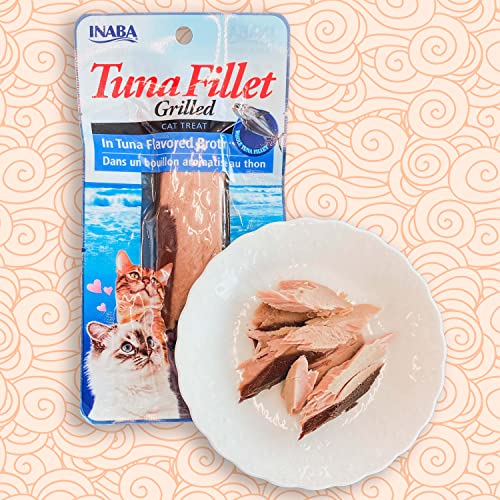 INABA Natural, Premium Hand-Cut Grilled Tuna Fillet Cat Treats/Topper/Complement with Vitamin E and Green Tea Extract, 0… - Image 4