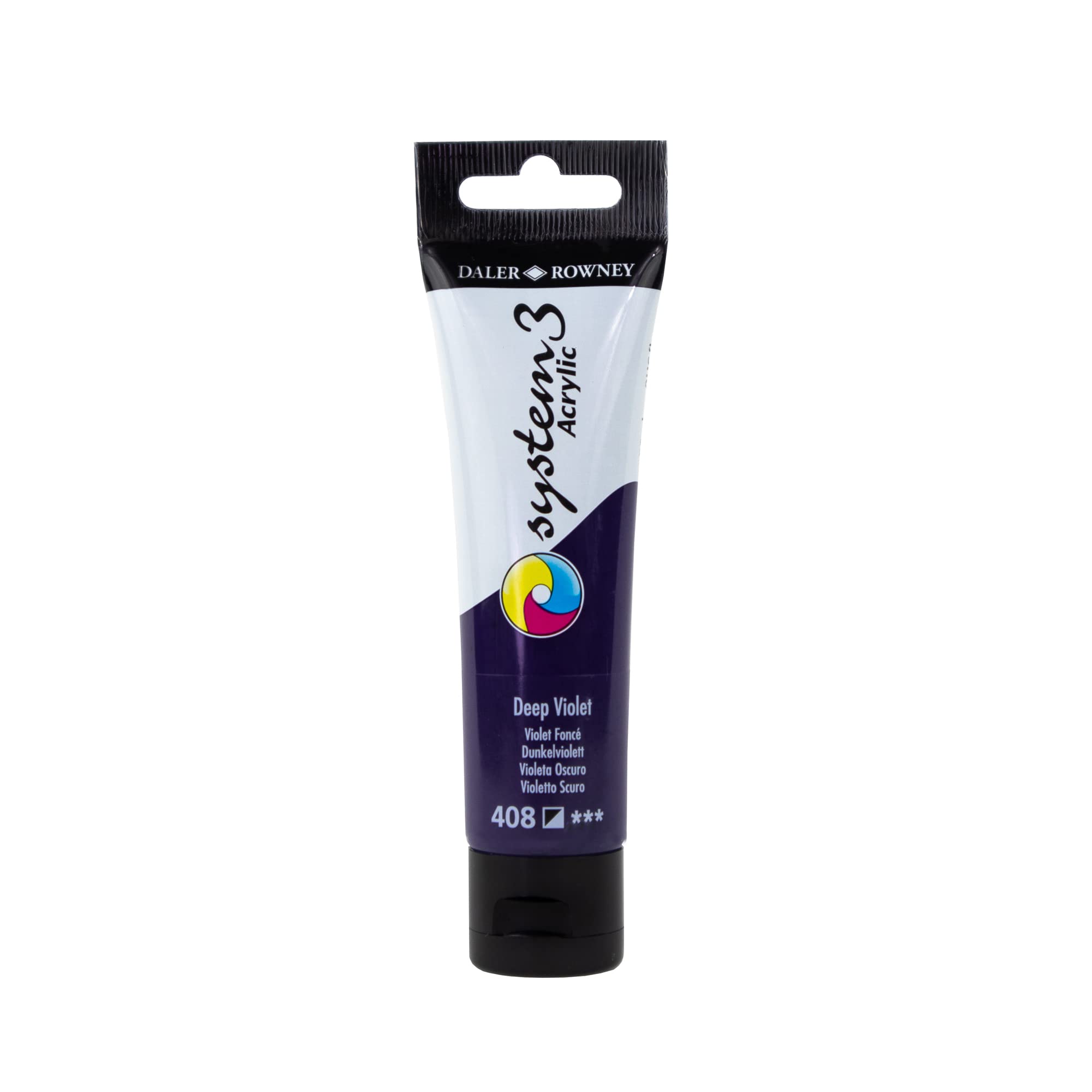 Daler-Rowney System3 Acrylic Paint, Plastic Tube, 2oz - 59 ml, Deep Violet
