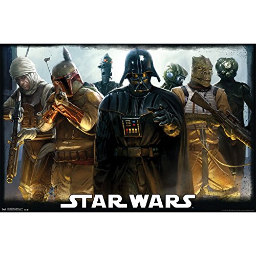 Star Wars Darth Vader and Bounty Hunters 22" X 34" Color Wall Poster
