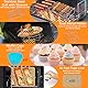 Heißluftfritteuse Zubehör Air Fryer Liners Accessoires für Cosori Dual Blaze Airfryer Twinfry, 1 x 10 l & 2 x 5 l großer flexibler Silikonform, einschließlich Luftbratenkörbe, Grillregal, Zange