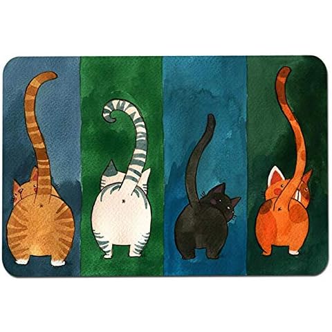 BuyWeek Paillasson Motif Chat Cover