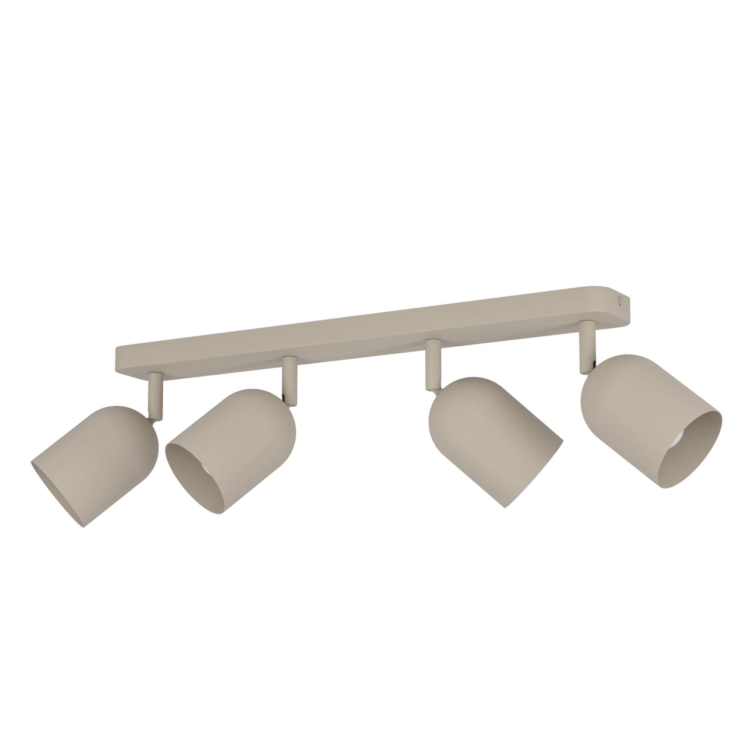 Eglo Spotlight bar Tilston, Light Fitting with 4 Flexible Spots, Ceiling lamp for Living Room and Bedroom, Sand Beige Steel, E14 Socket