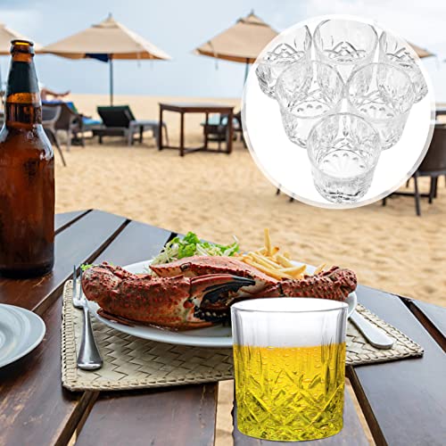 6 Unidades Vidro Óculos De Bar Copos De Uísque Transparentes Óculos Torcidos Taças De Vinho Copos De