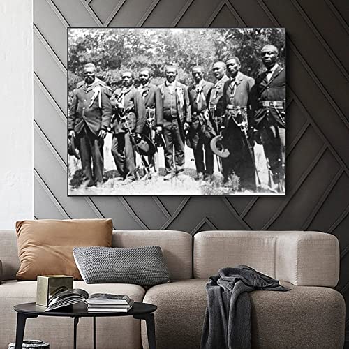 Black And White Wall Art African American Wall Art French Colonial Army Posters Canvas Art Poster Wall Art Picture Print Modern Family Bedroom Decor 24X32Inch(60X80Cm) Frame-Style #TOP2