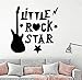 Wandaufkleber Wandbuchstaben kleiner Rockstar Dekoration Junge Zimmer E-Gitarre Kinderzimmer Vinyl Wohnzimmer 42X43 cm