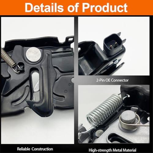 Image of Hood Latch Lock Actuator Compatible with 2011-2020 Grand Cherokee Durango with Remote Start