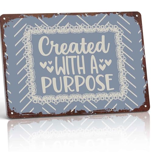 Funny Metal Sign Christianity Quote Created With A Purpose Signs,