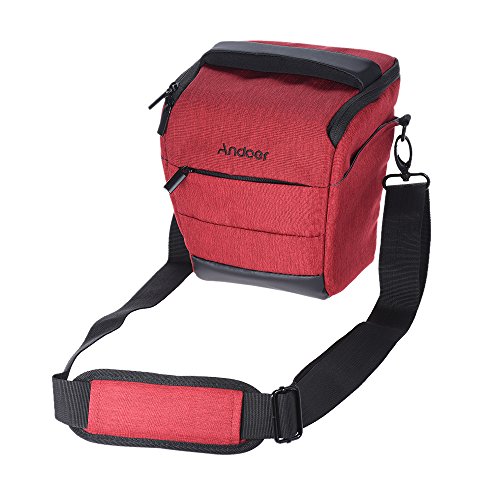 Andoer Portable Mochila de Cámara de Poliéster Liso para 1 Cámara 1 Lente para Canon Nikon Sony Fujifilm Olympus Panasonic (4#)